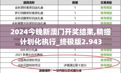 2024今晚新澳门开奖结果,精细计划化执行_终极版2.943