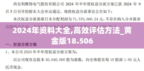 2024年资料大全,高效评估方法_黄金版18.506