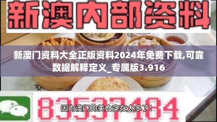 新澳门资料大全正版资料2024年免费下载,可靠数据解释定义_专属版3.916