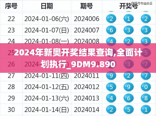 2024年新奥开奖结果查询,全面计划执行_9DM9.890
