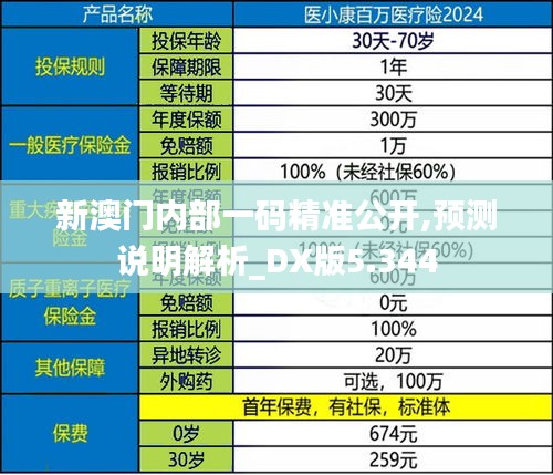新澳门内部一码精准公开,预测说明解析_DX版5.344