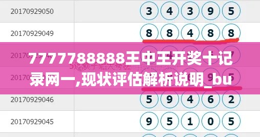 7777788888王中王开奖十记录网一,现状评估解析说明_bundle6.593