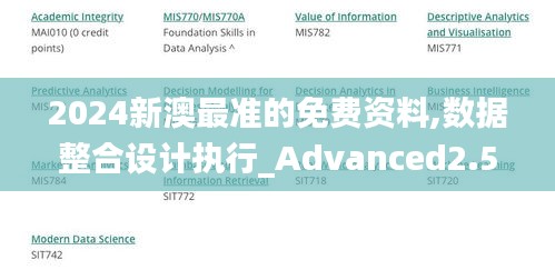 2024新澳最准的免费资料,数据整合设计执行_Advanced2.553