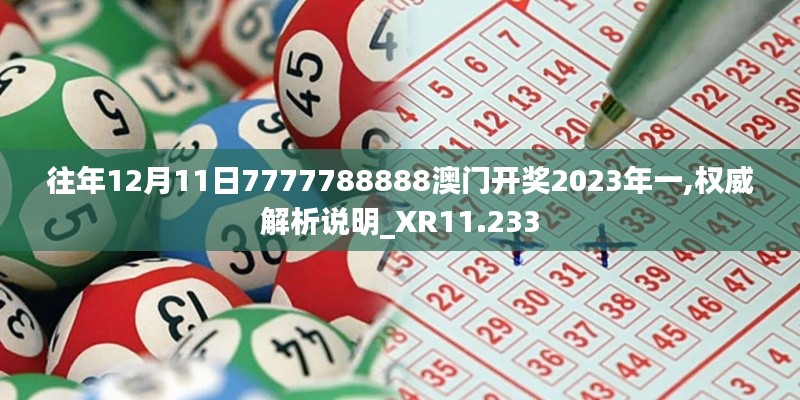 往年12月11日7777788888澳门开奖2023年一,权威解析说明_XR11.233