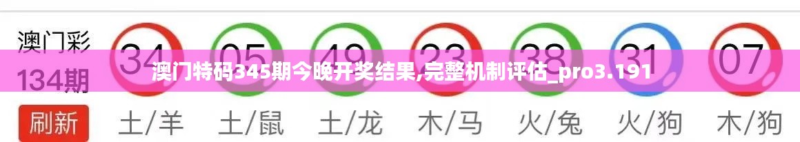 澳门特码345期今晚开奖结果,完整机制评估_pro3.191