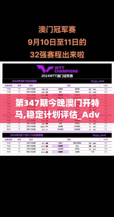 第347期今晚澳门开特马,稳定计划评估_Advance9.234