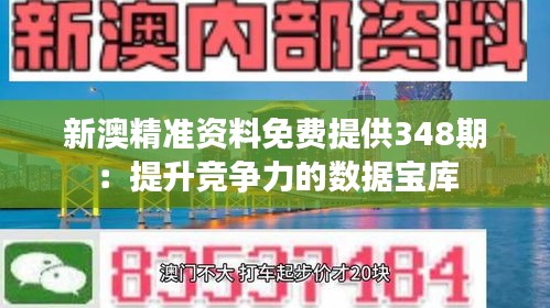 新澳精准资料免费提供348期：提升竞争力的数据宝库