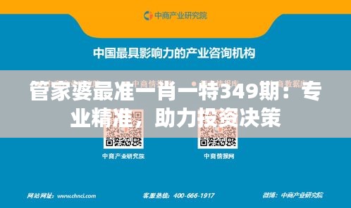 管家婆最准一肖一特349期：专业精准，助力投资决策