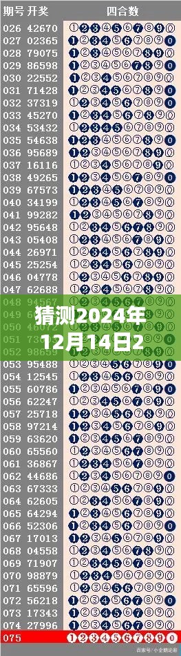 猜测2024年12月14日2024年天天彩免费资料：未来彩票趋势的预测工具