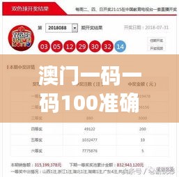 澳门一码一码100准确：投注者的信心之源