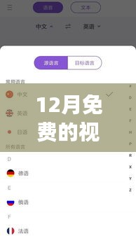 十二月免费视频实时翻译软件神奇之旅探索