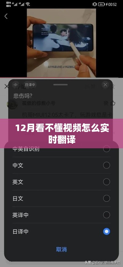 实时视频翻译，解决你观看视频的难题