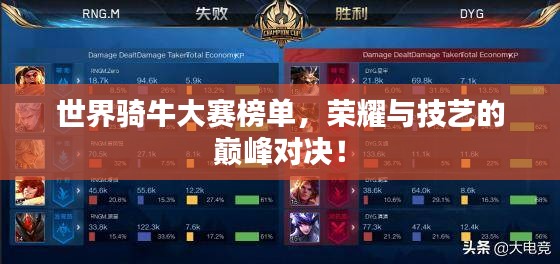 世界骑牛大赛榜单，荣耀与技艺的巅峰对决！