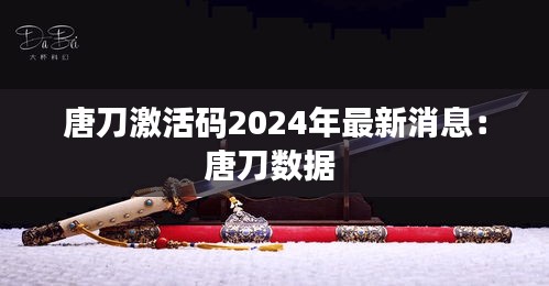 唐刀激活码2024年最新消息：唐刀数据 