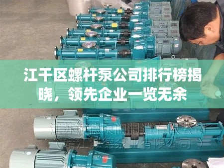 江干区螺杆泵公司排行榜揭晓，领先企业一览无余