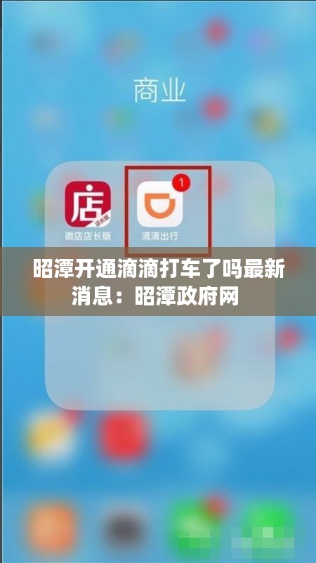 昭潭开通滴滴打车了吗最新消息：昭潭政府网 