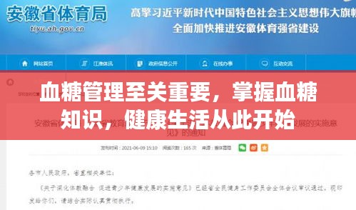 血糖管理至关重要，掌握血糖知识，健康生活从此开始