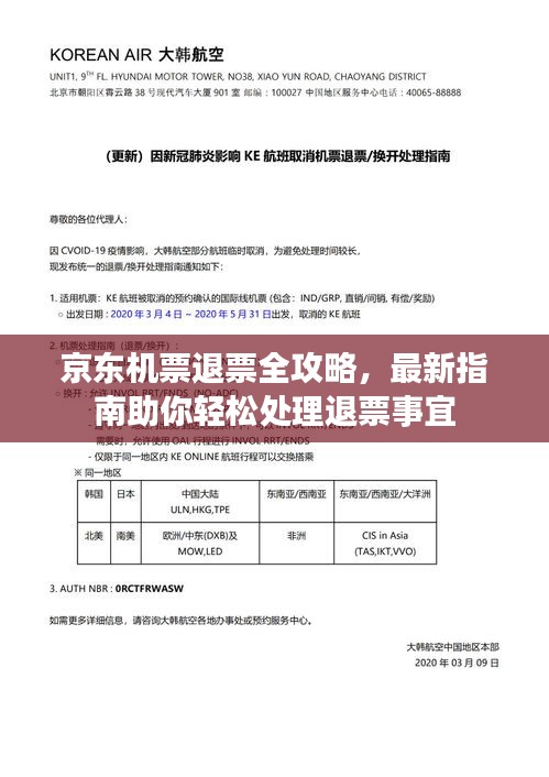 京东机票退票全攻略，最新指南助你轻松处理退票事宜