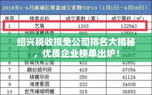 绍兴税收抵免公司排名大揭秘，优质企业榜单出炉！