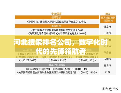 河北搜索排名公司，数字化时代的先锋领航者
