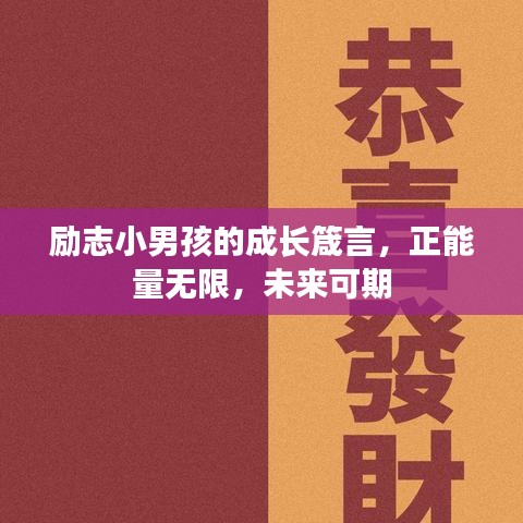励志小男孩的成长箴言，正能量无限，未来可期