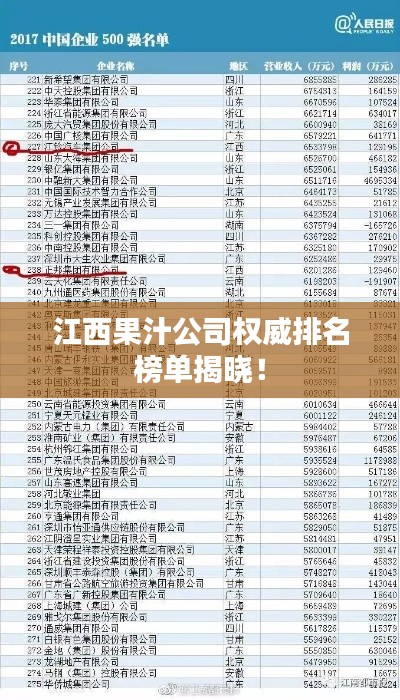 江西果汁公司权威排名榜单揭晓！