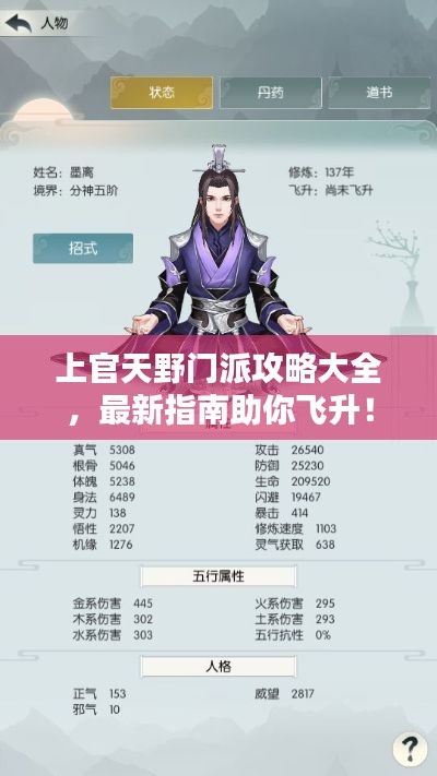 上官天野门派攻略大全，最新指南助你飞升！