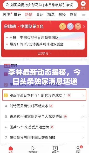 李林最新动态揭秘，今日头条独家消息速递！
