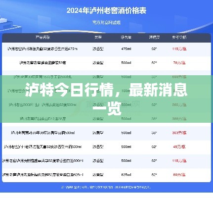 泸特今日行情，最新消息一览
