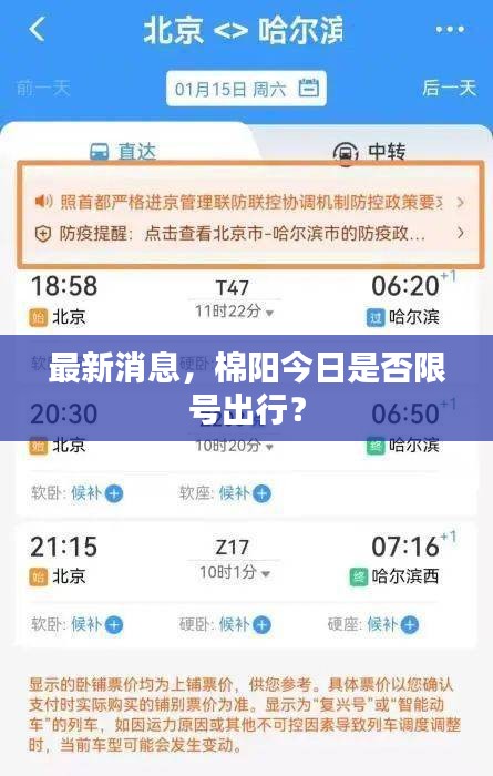 最新消息，棉阳今日是否限号出行？
