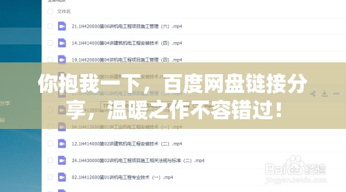 你抱我一下，百度网盘链接分享，温暖之作不容错过！