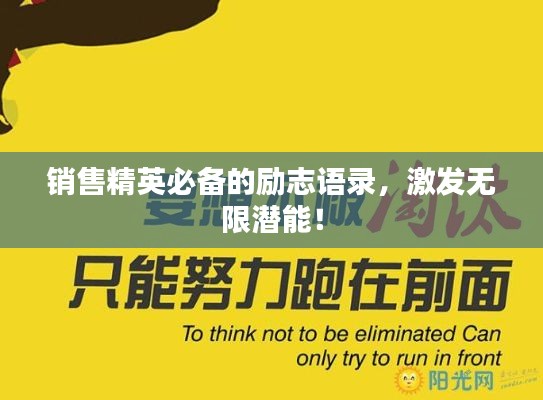 销售精英必备的励志语录，激发无限潜能！