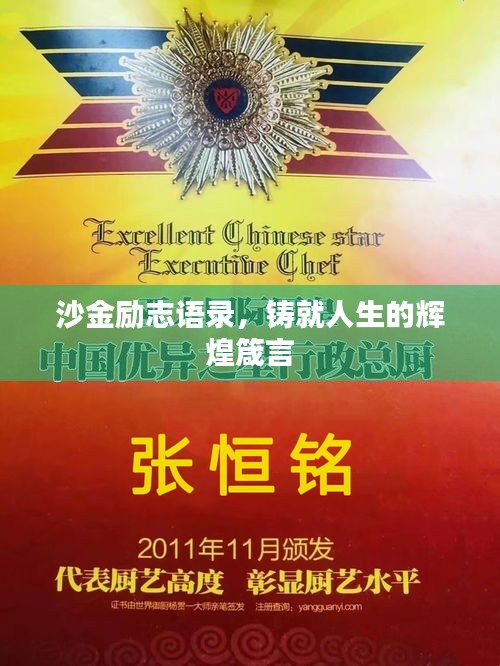 沙金励志语录，铸就人生的辉煌箴言
