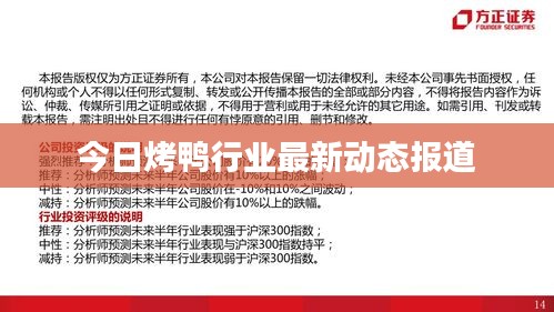 今日烤鸭行业最新动态报道