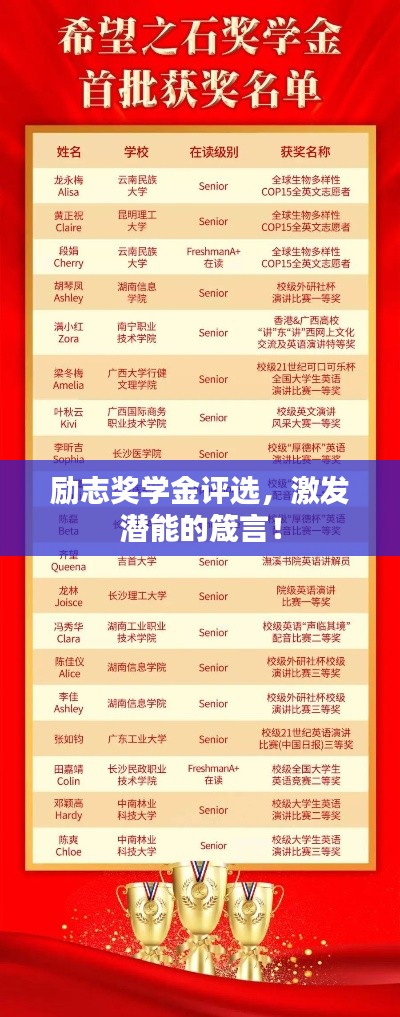 励志奖学金评选，激发潜能的箴言！