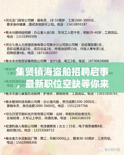 集贤镇海盗船招聘启事，最新职位空缺等你来挑战！
