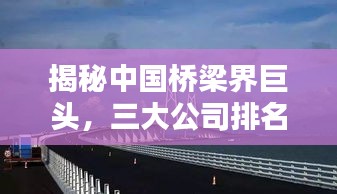 揭秘中国桥梁界巨头，三大公司排名及影响力深度解析