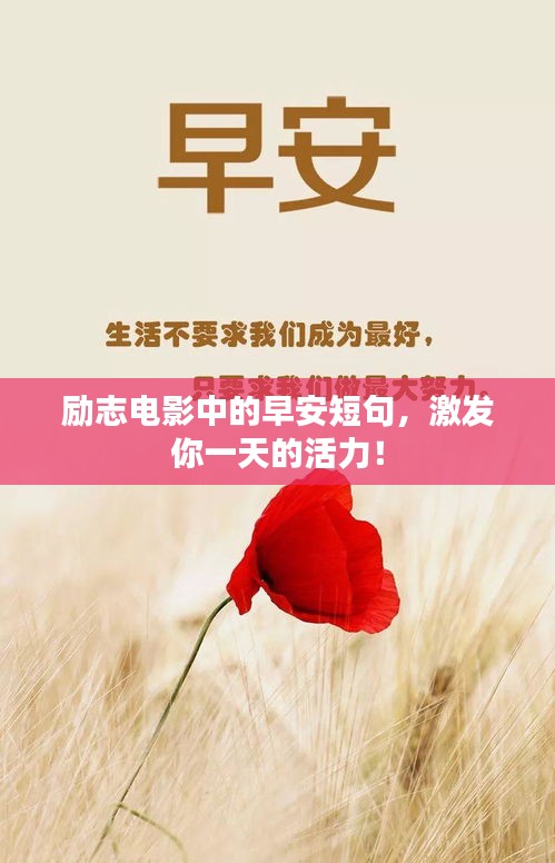 励志电影中的早安短句，激发你一天的活力！