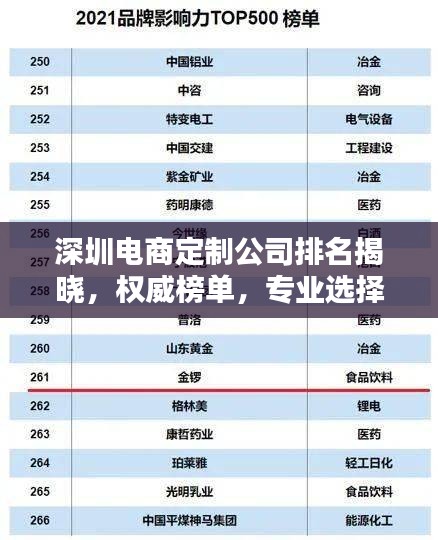 深圳电商定制公司排名揭晓，权威榜单，专业选择！