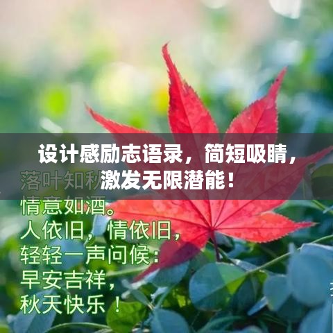设计感励志语录，简短吸睛，激发无限潜能！