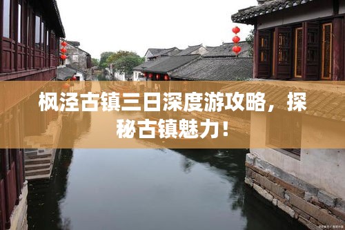 枫泾古镇三日深度游攻略，探秘古镇魅力！