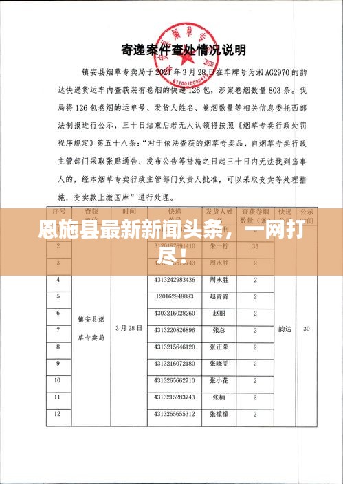 恩施县最新新闻头条，一网打尽！