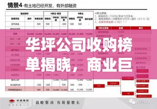 华坪公司收购榜单揭晓，商业巨头崭露头角，引领行业新风向！