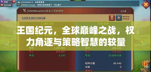 王国纪元，全球巅峰之战，权力角逐与策略智慧的较量