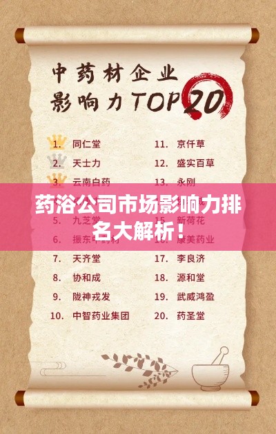 药浴公司市场影响力排名大解析！