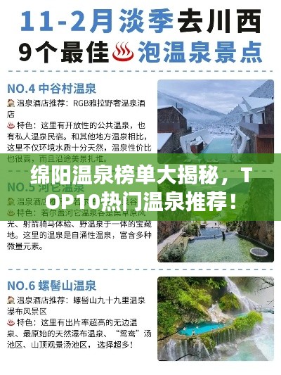 绵阳温泉榜单大揭秘，TOP10热门温泉推荐！