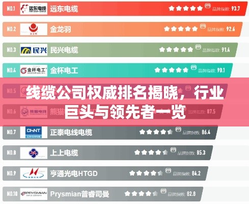 线缆公司权威排名揭晓，行业巨头与领先者一览