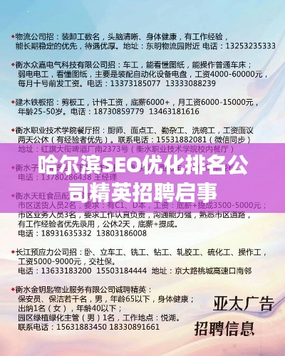 哈尔滨SEO优化排名公司精英招聘启事