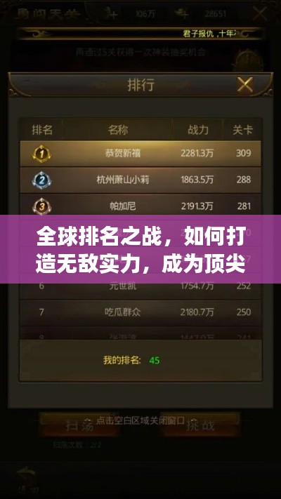 全球排名之战，如何打造无敌实力，成为顶尖强者？
