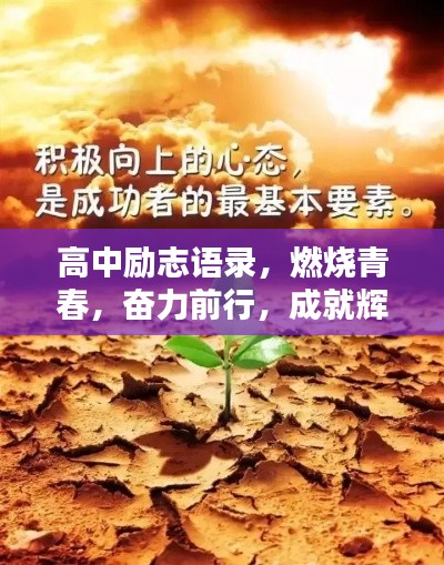 高中励志语录，燃烧青春，奋力前行，成就辉煌未来